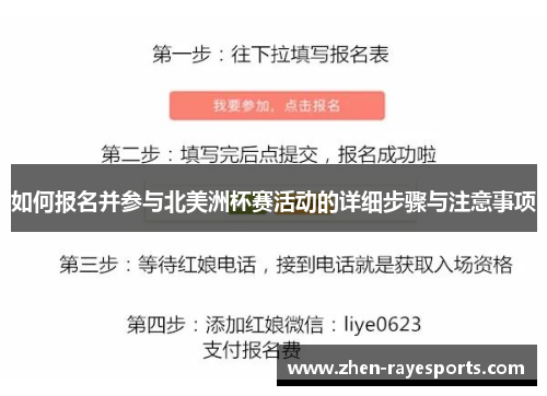 如何报名并参与北美洲杯赛活动的详细步骤与注意事项